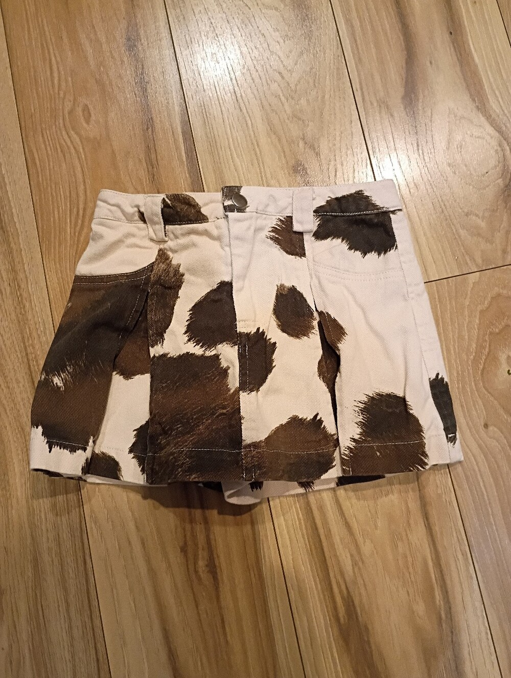 Girls Beige Camouflage Jeans - Unbranded
